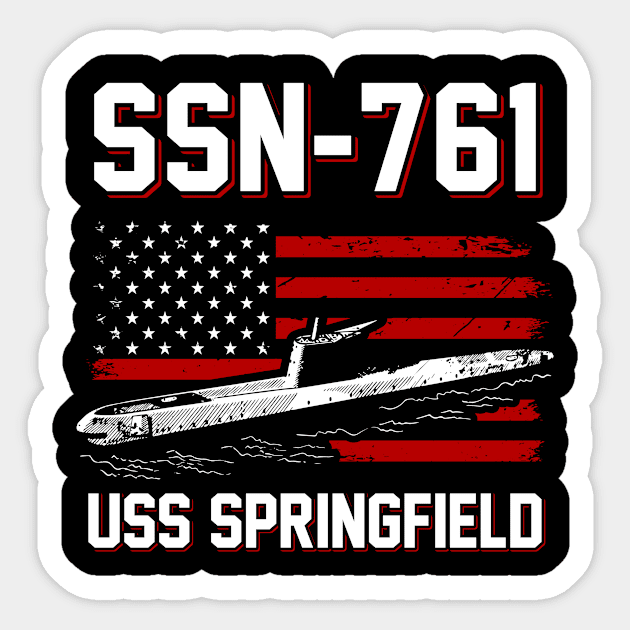 SSN-761 USS Springfield T-Shirt Sticker by Zone32